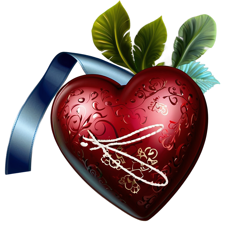 Romantic Valentine Heart Png 06262024