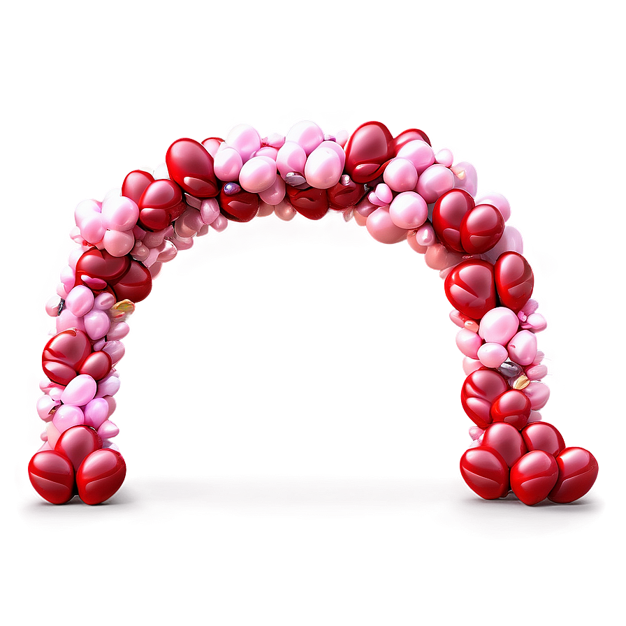 Romantic Valentine's Day Balloon Arch Png 06212024