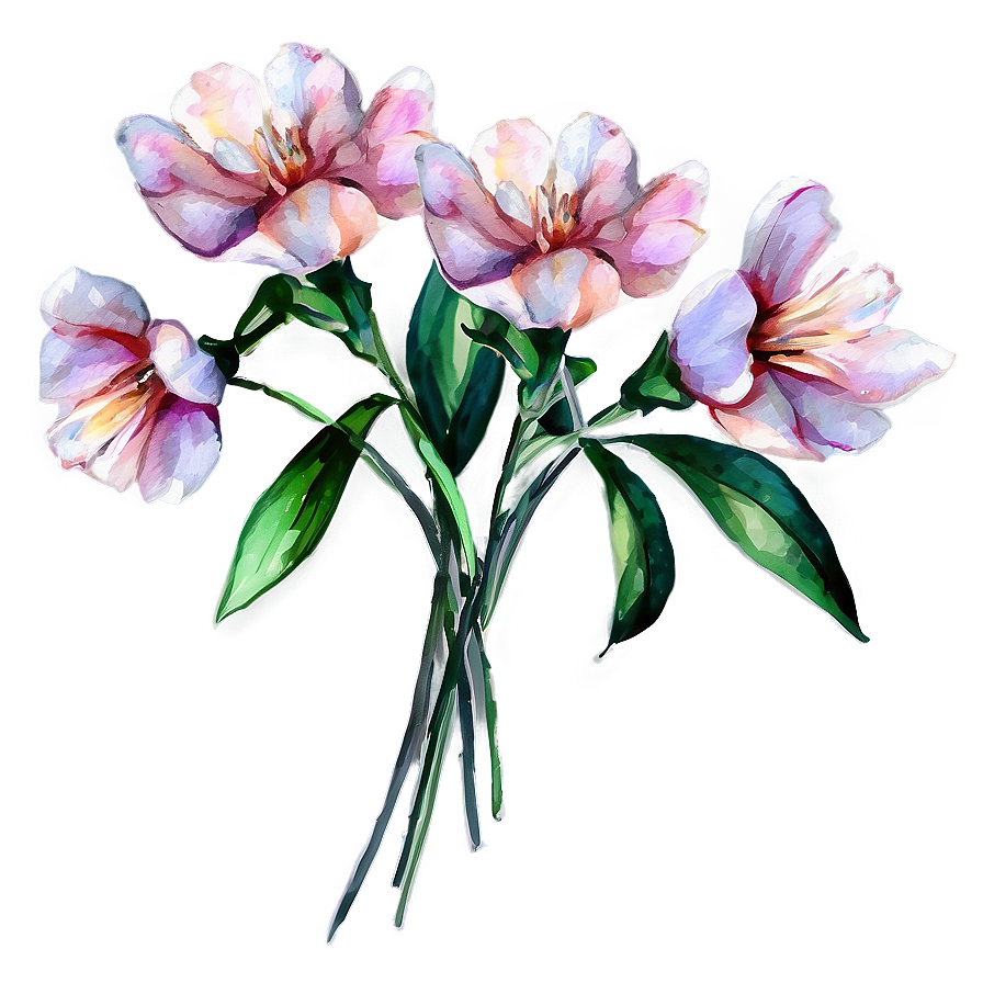 Romantic Watercolor Flowers Png Eer