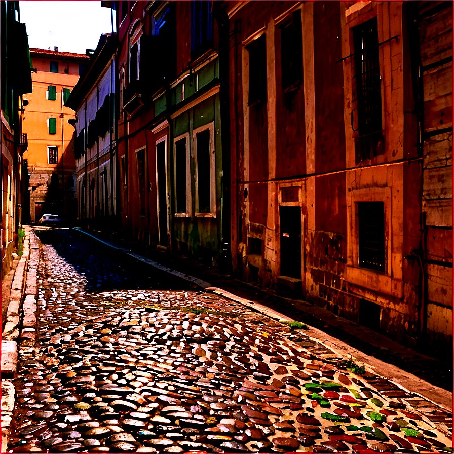 Rome Cobblestone Street Png 06232024