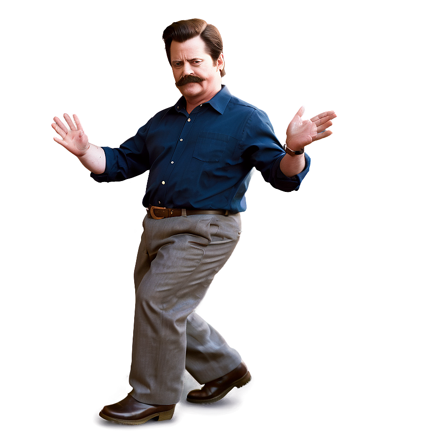 Ron Swanson Dancing Png 73