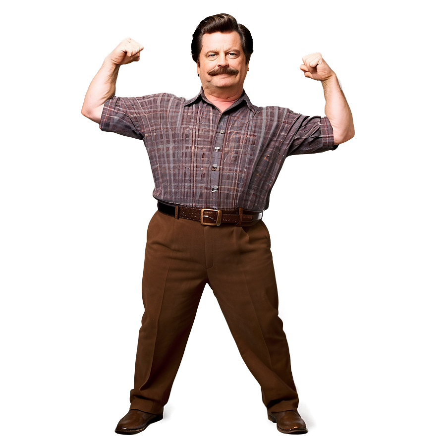 Ron Swanson Dancing Png Ebb