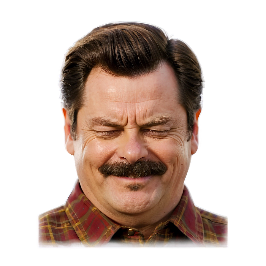 Ron Swanson Laughing Png 06242024