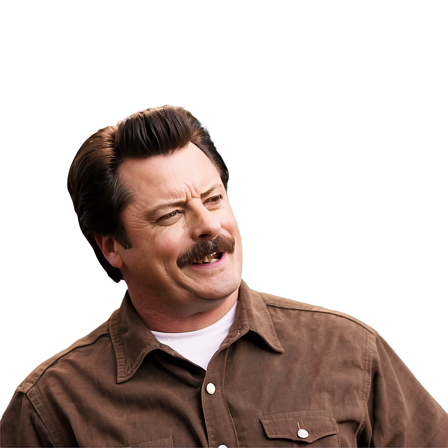 Ron Swanson Laughing Png 91