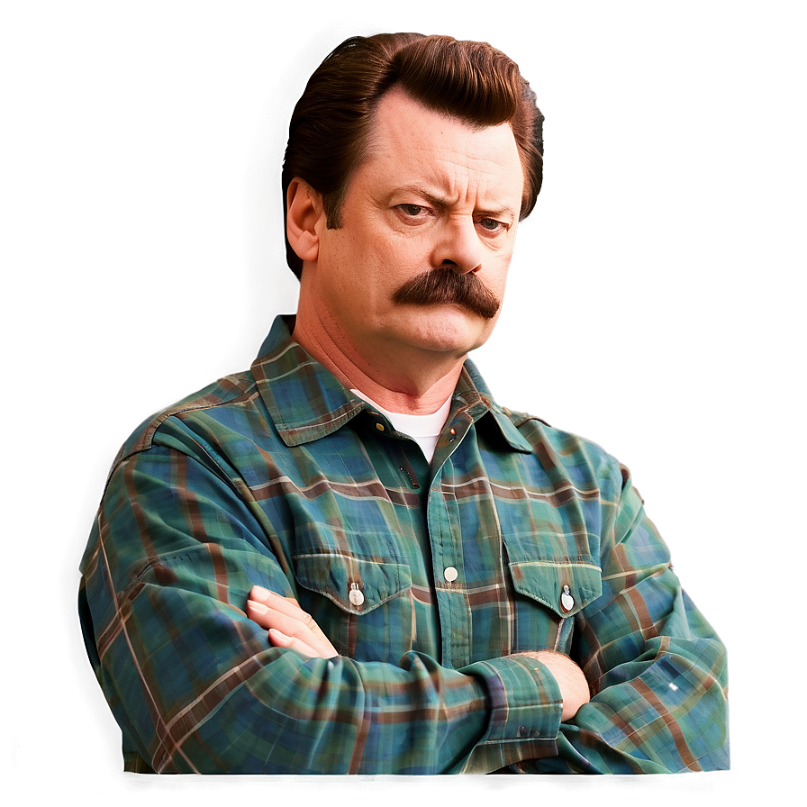 Ron Swanson Smirk Png 06242024