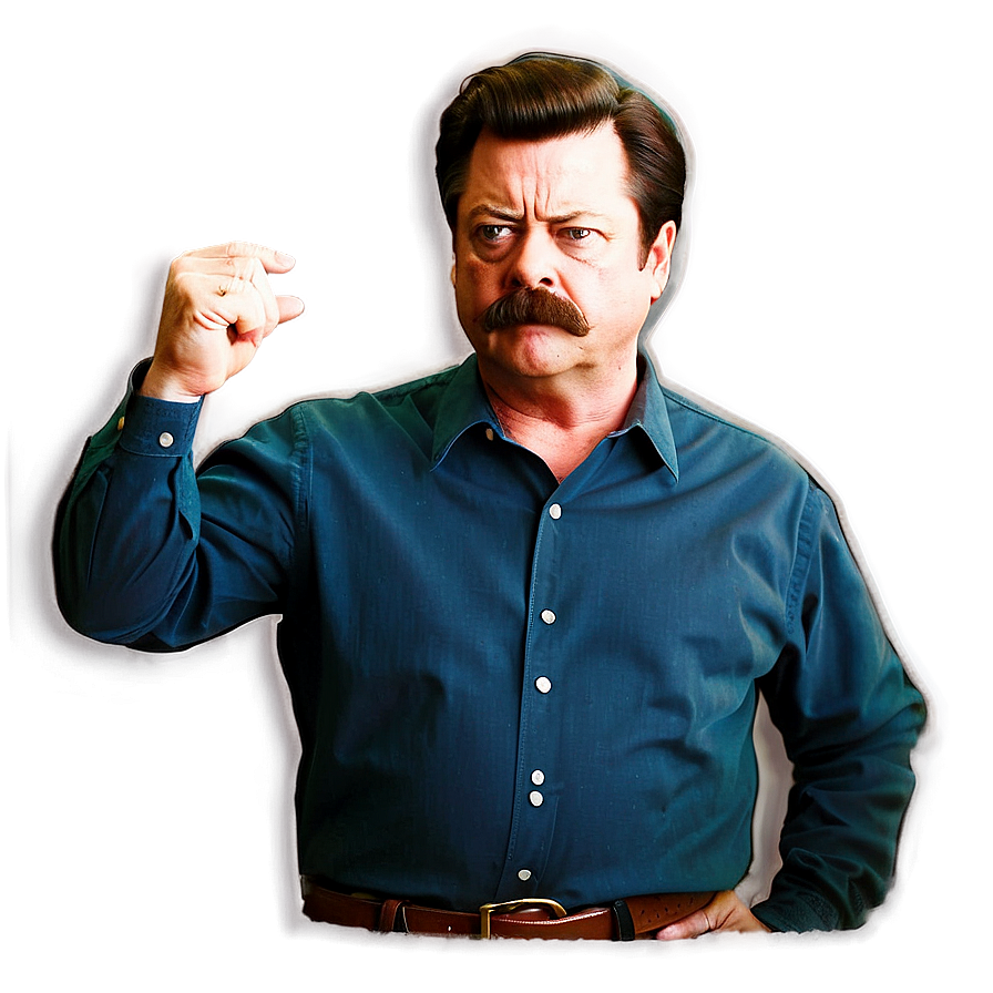 Ron Swanson Sticker Png 06242024