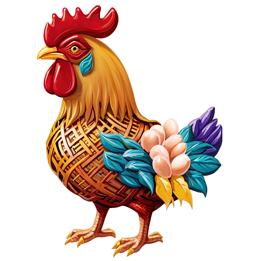 Rooster Egg Basket Png Hpt