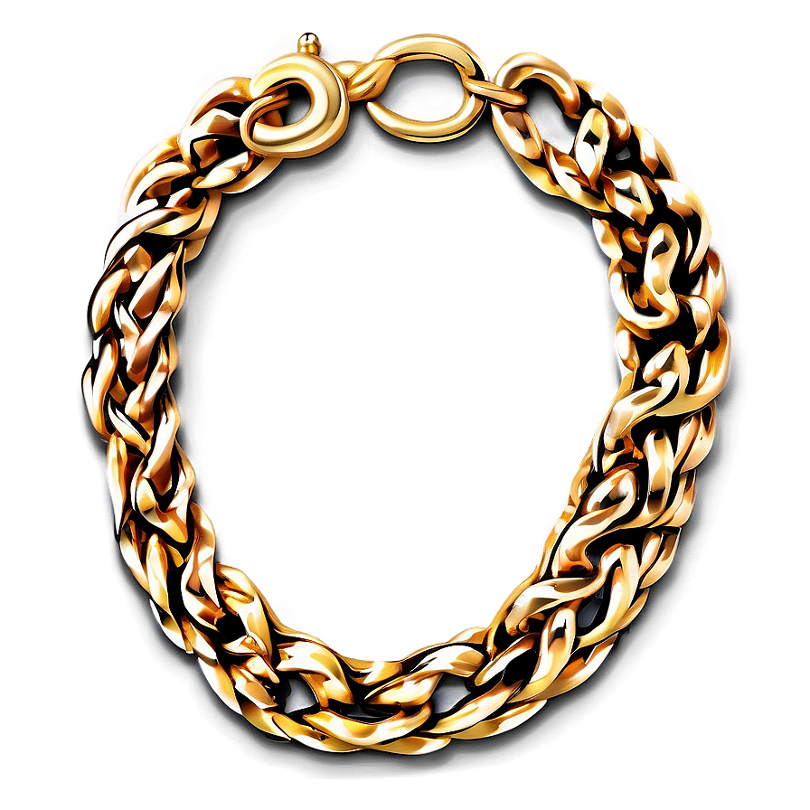 Rope Chain Gold Bracelet Png 47