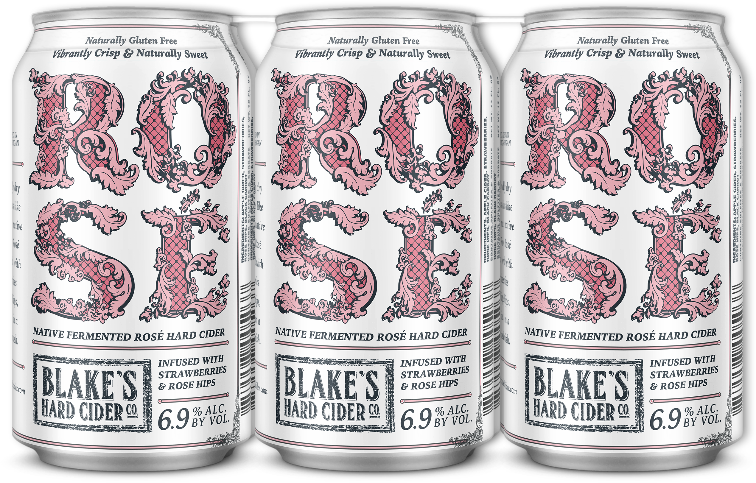 Rose Cider Can Design