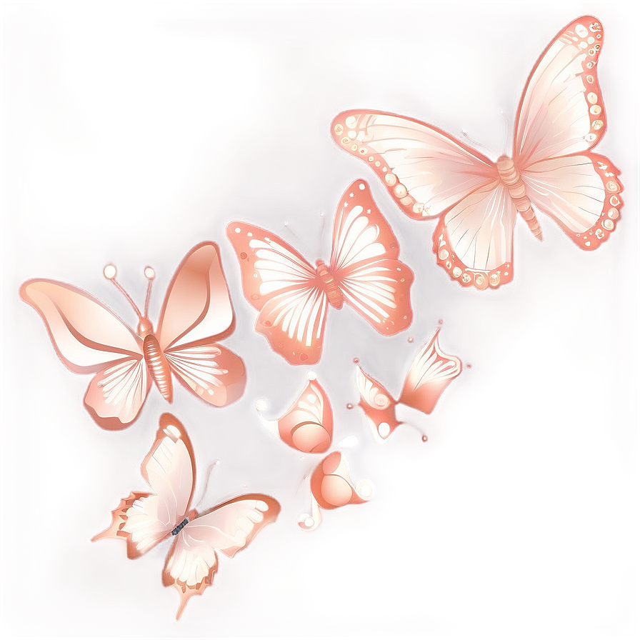 Rose Gold Butterfly Accessories Png 28