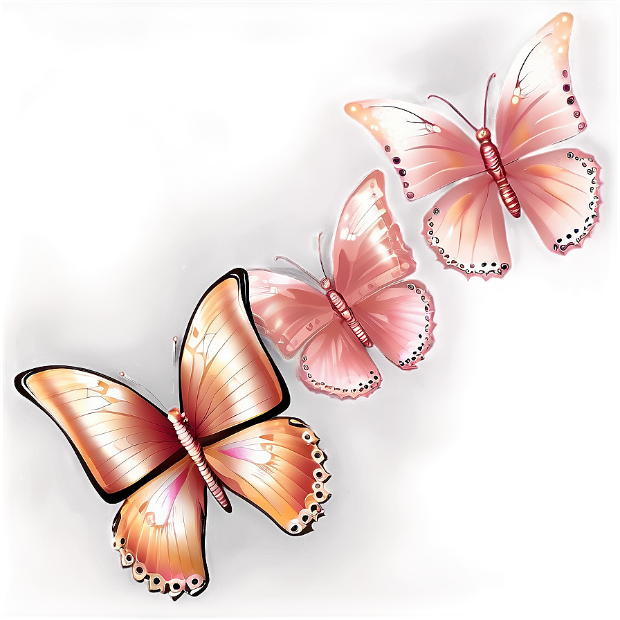 Rose Gold Butterfly Background Png Xqv57