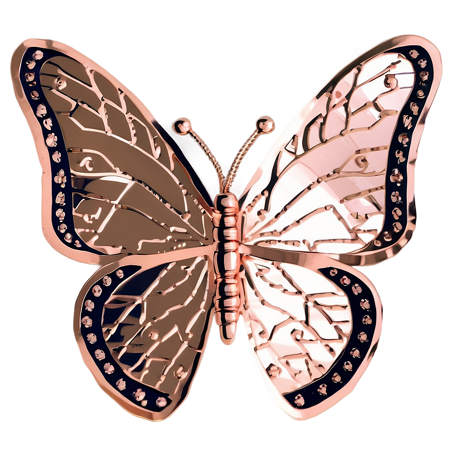 Rose Gold Butterfly Collection Png Ljn