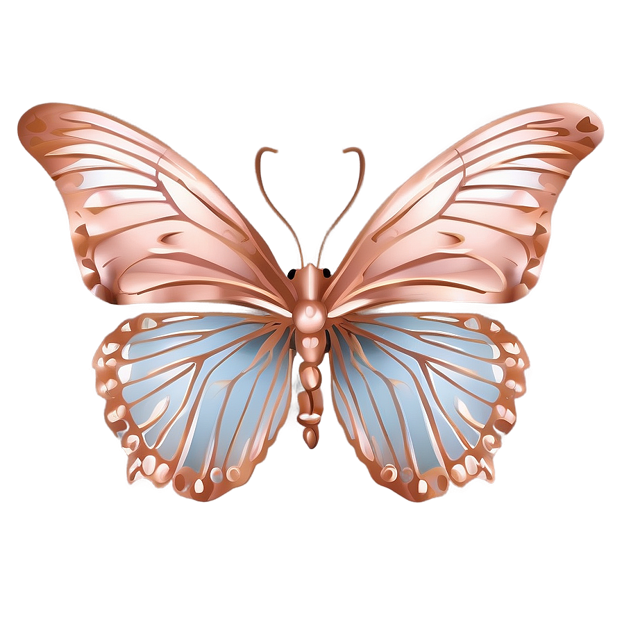 Rose Gold Butterfly Graphic Png 85