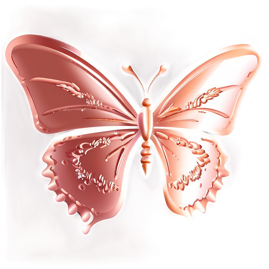 Rose Gold Butterfly Icon Png 06282024