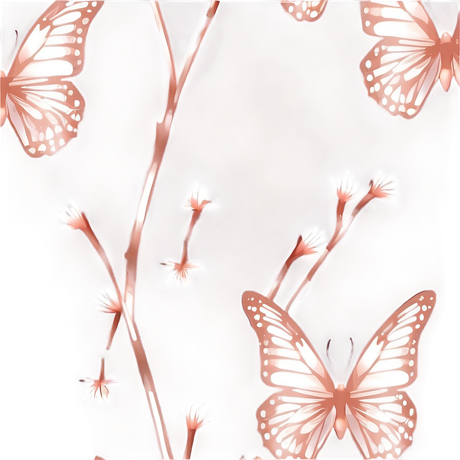 Rose Gold Butterfly Wallpaper Png 56