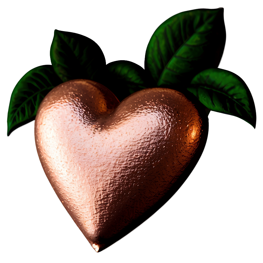 Rose Gold Glitter Heart Design Png 72