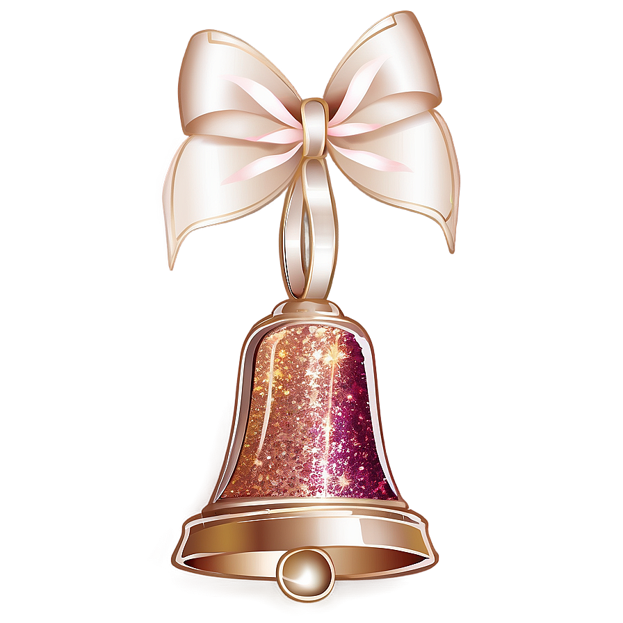 Rose Gold Glitter Wedding Bells Png Sjq82