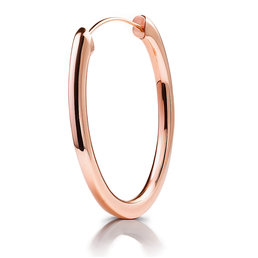 Rose Gold Hoop Earring Png 33