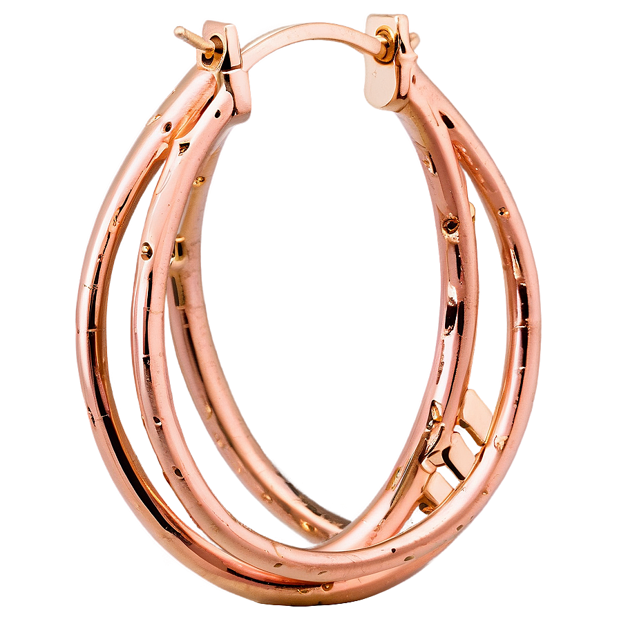 Rose Gold Hoop Earring Png Xii30