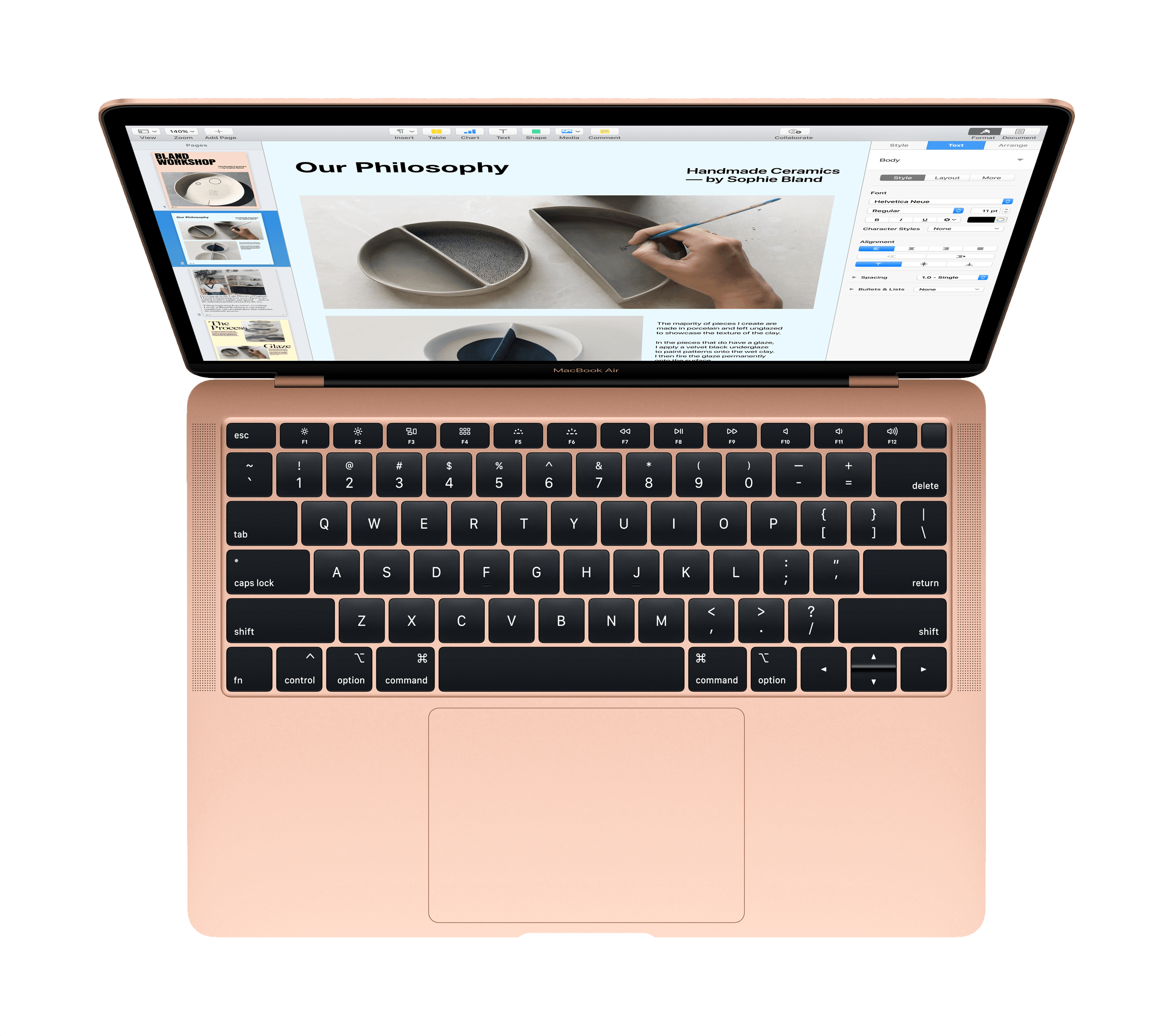 Rose Gold Laptop Displaying Website