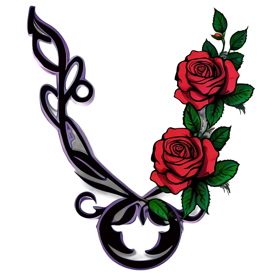 Rose Neck Tattoo Samples Png 06122024