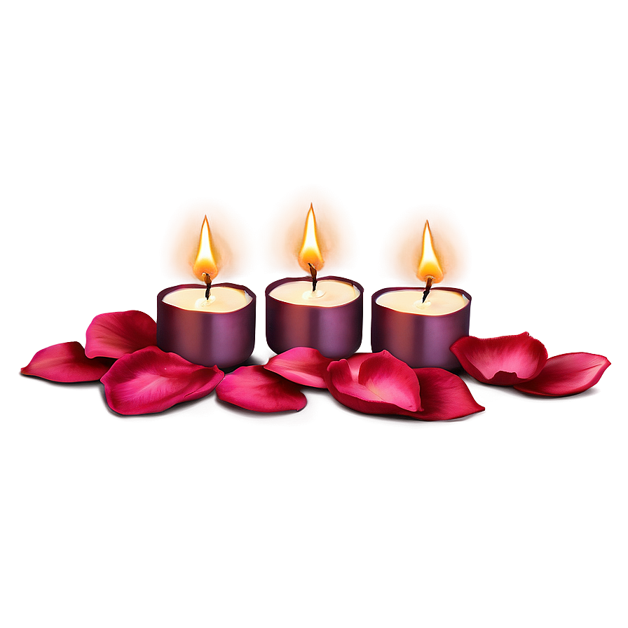 Rose Petals And Candles Png 05252024