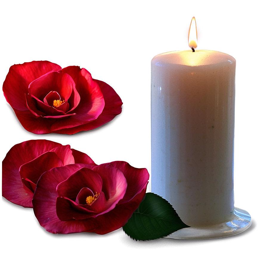 Rose Petals And Candles Png 45