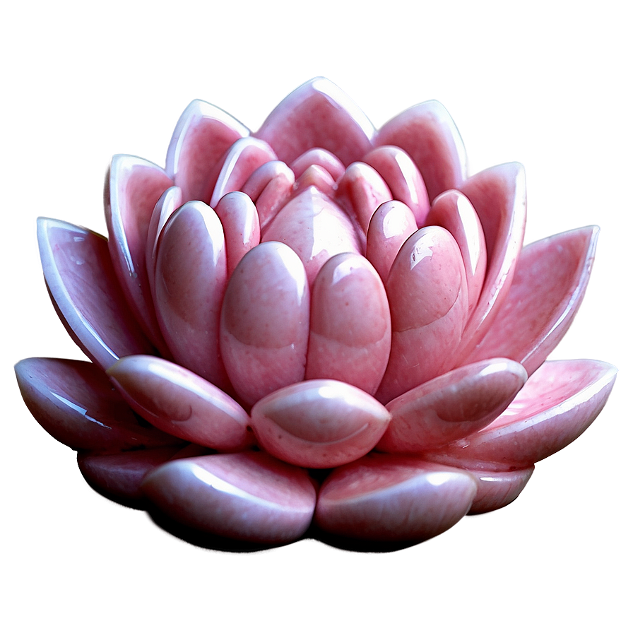 Rose Quartz Lotus Flower Carving Png Ukj10