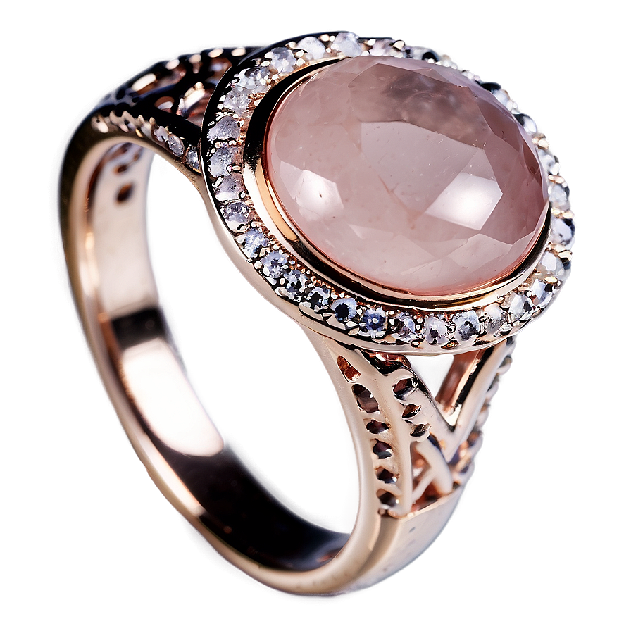 Rose Quartz Ring Jewelry Png Nki