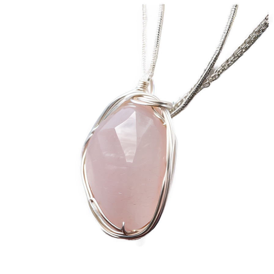 Rose Quartz Wire Wrapped Pendant Png Jis