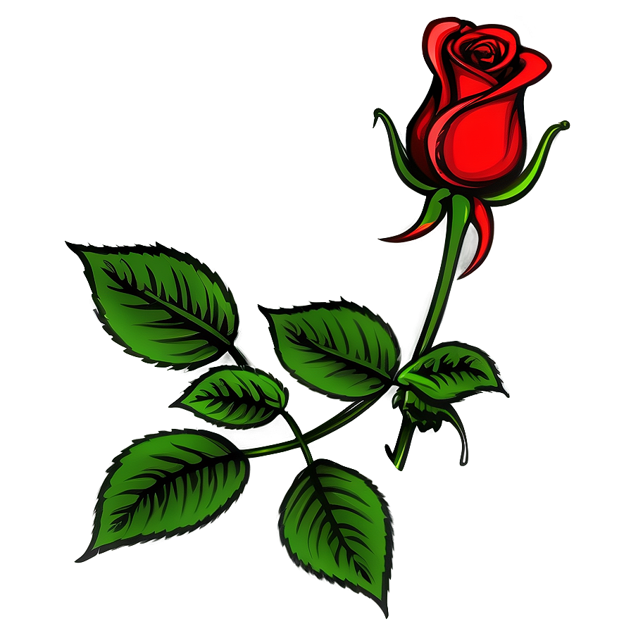 Rose Sketch Clipart Png 9