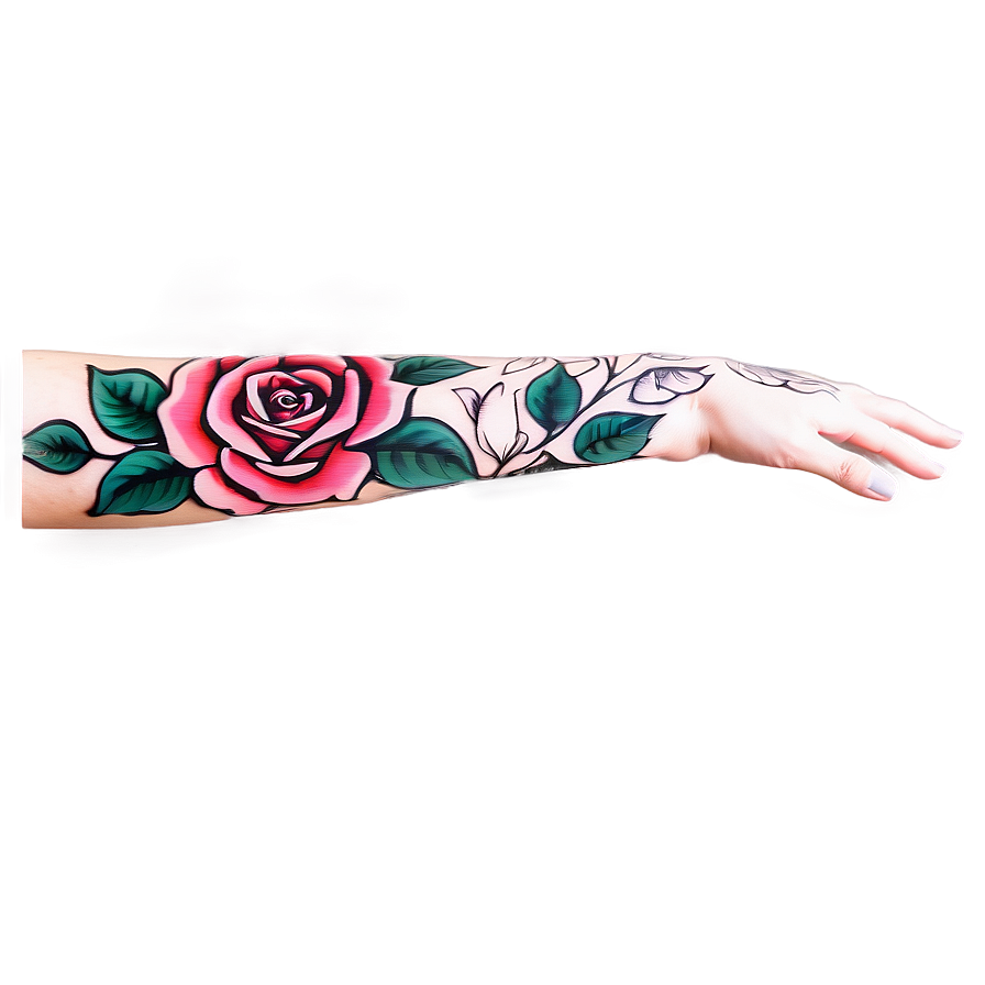 Rose Sleeve Tattoo Png 71