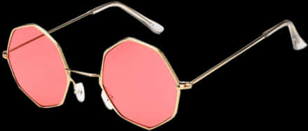 Rose Tinted Octagonal Eyewear