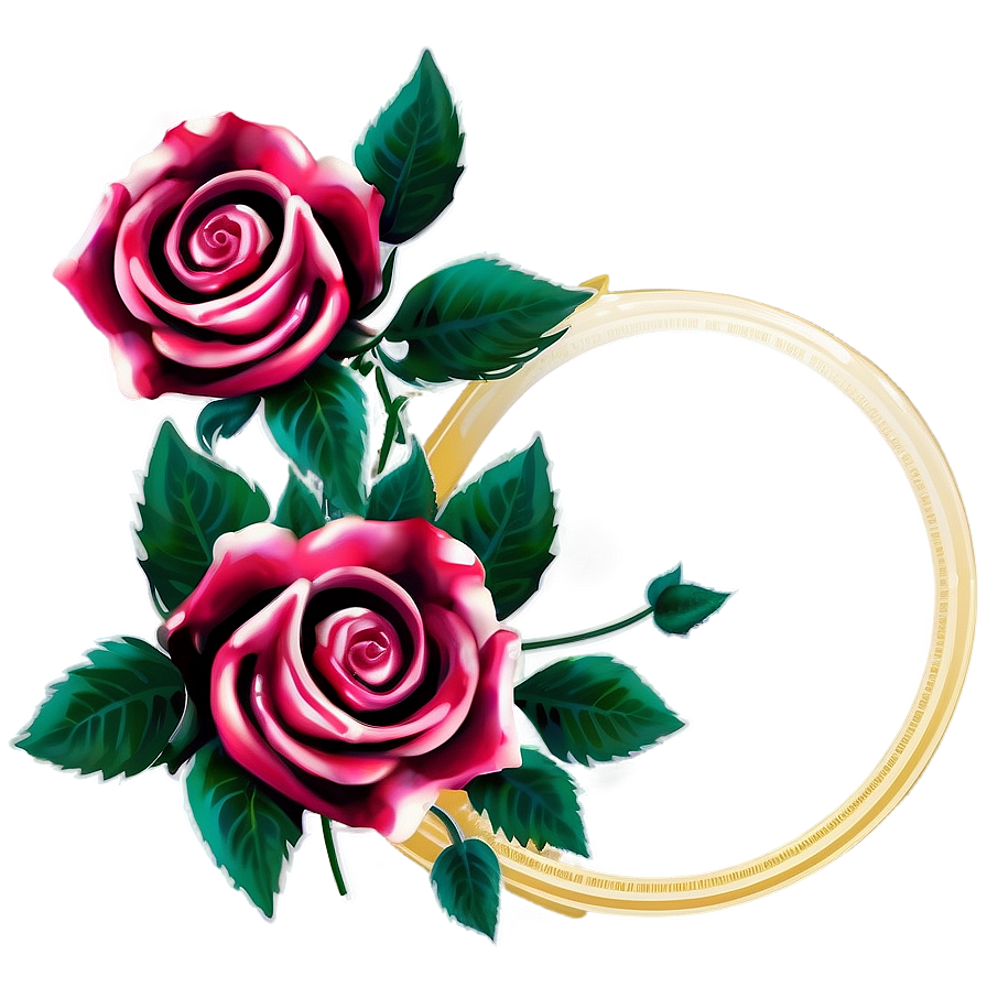 Rose Vector Frame Png 88