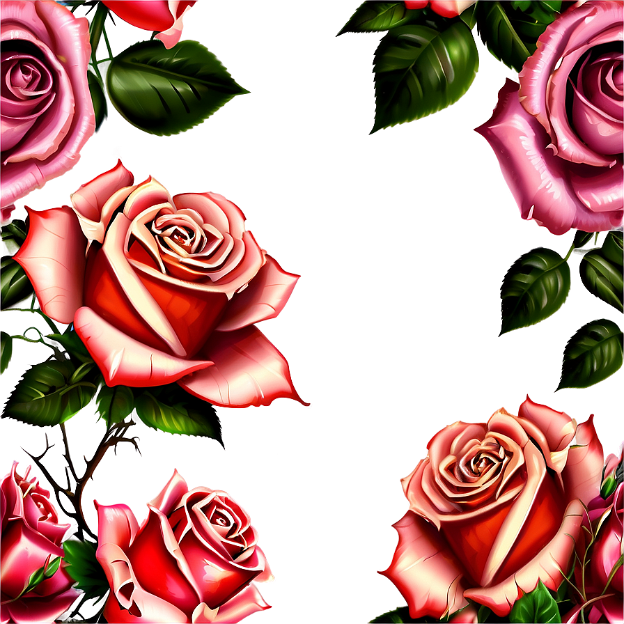 Roses And Diamonds Png Hgo