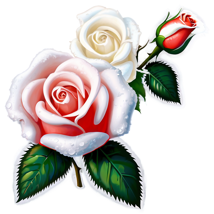 Roses In Snow Png 77