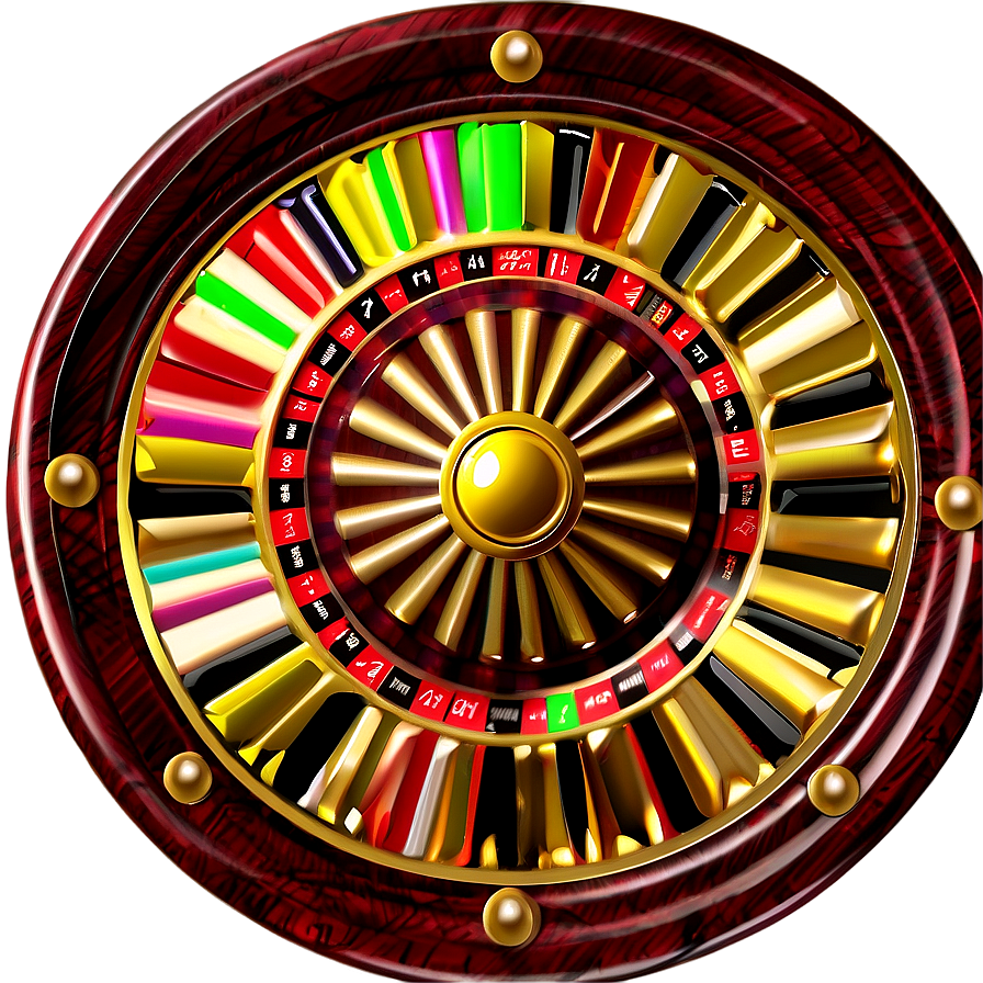 Roulette Wheel Gold Accents Png Kwr