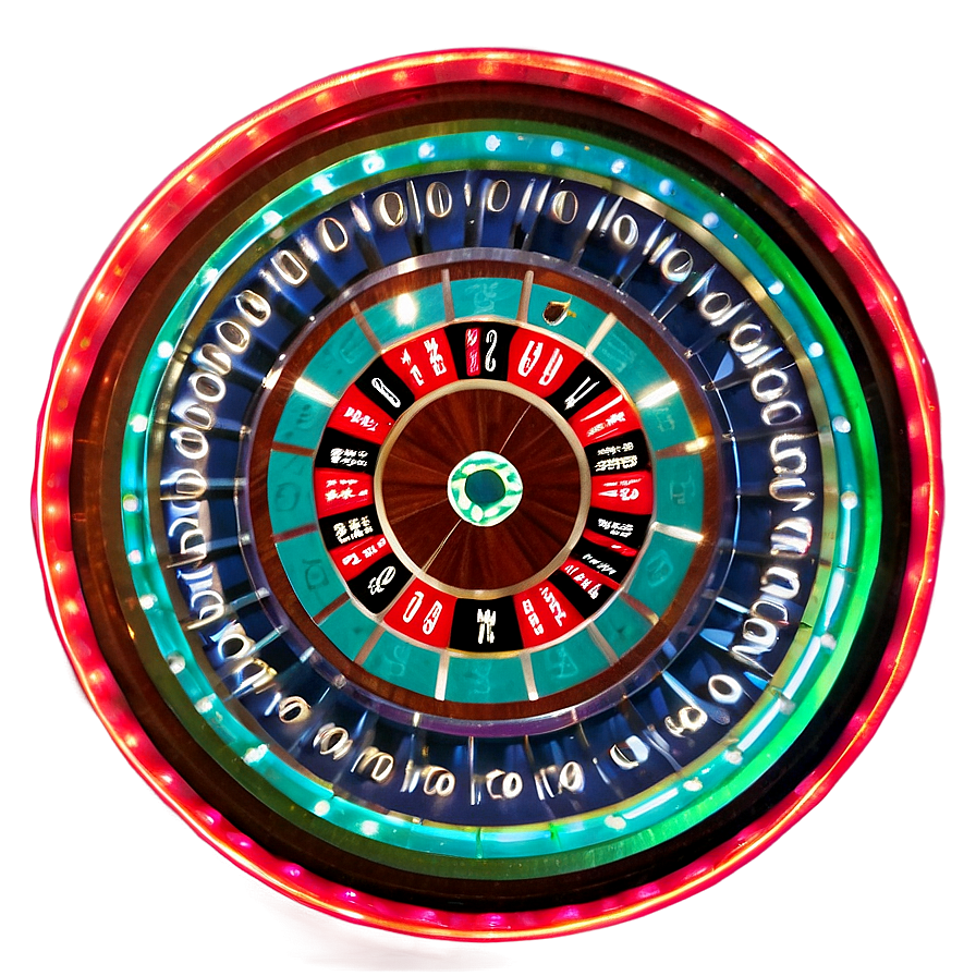 Roulette Wheel Neon Lights Png 19