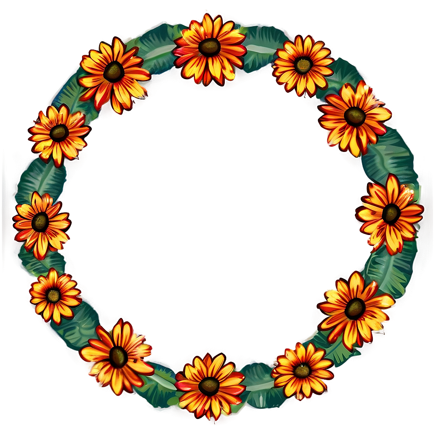 Round Flower Border Png Ree