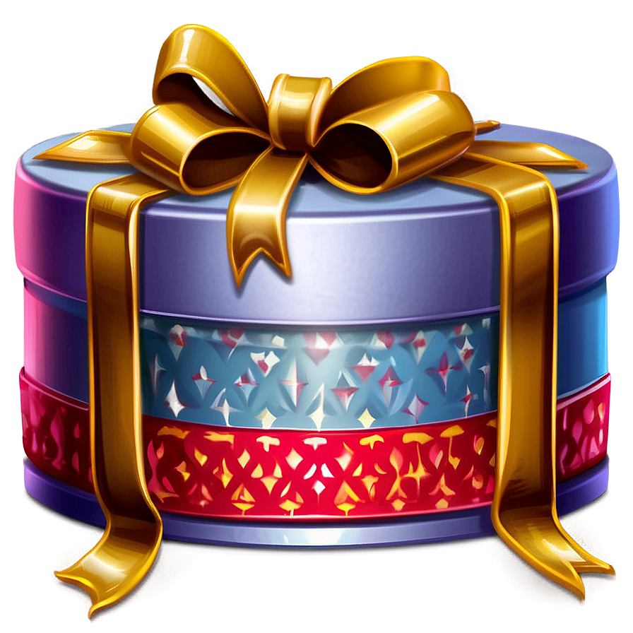 Round Gift Box Png 05252024