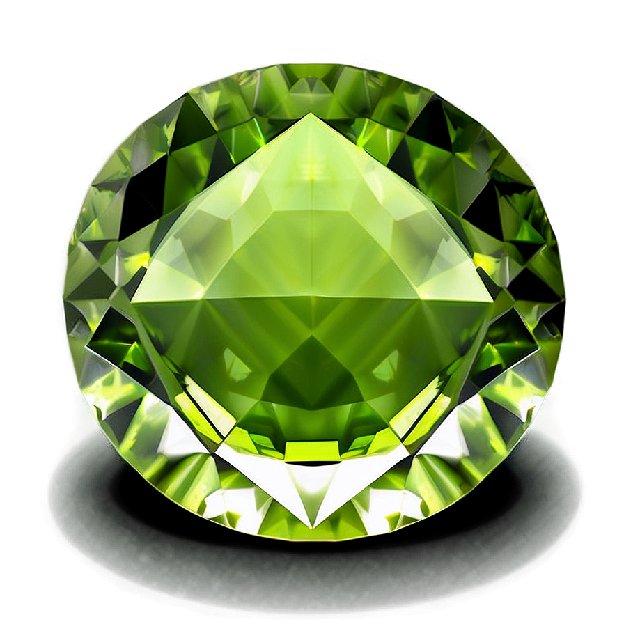 Round Peridot Crystal Png Oml63