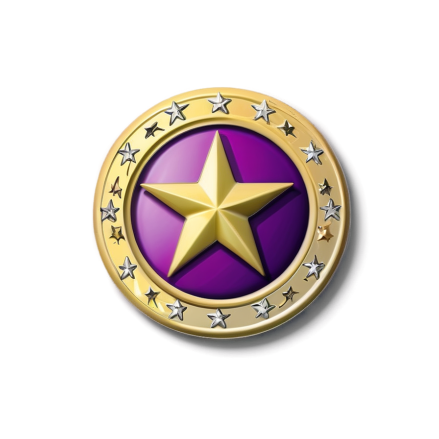 Round Star Badge Png 06282024