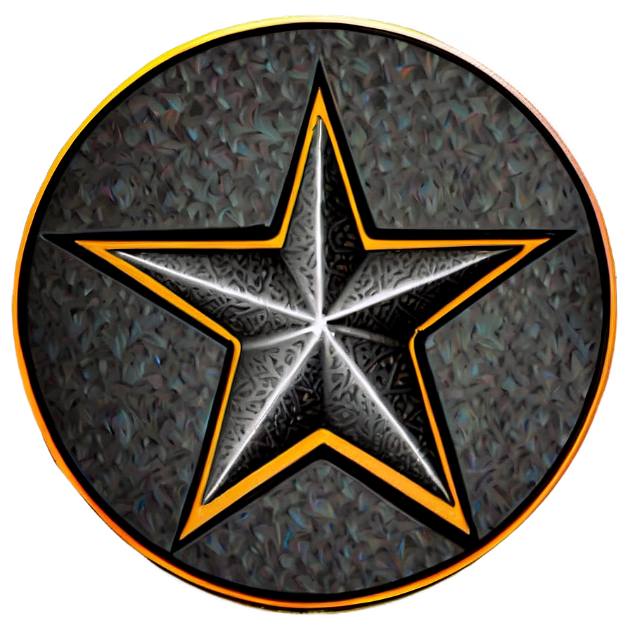 Round Star Sketch Png 92