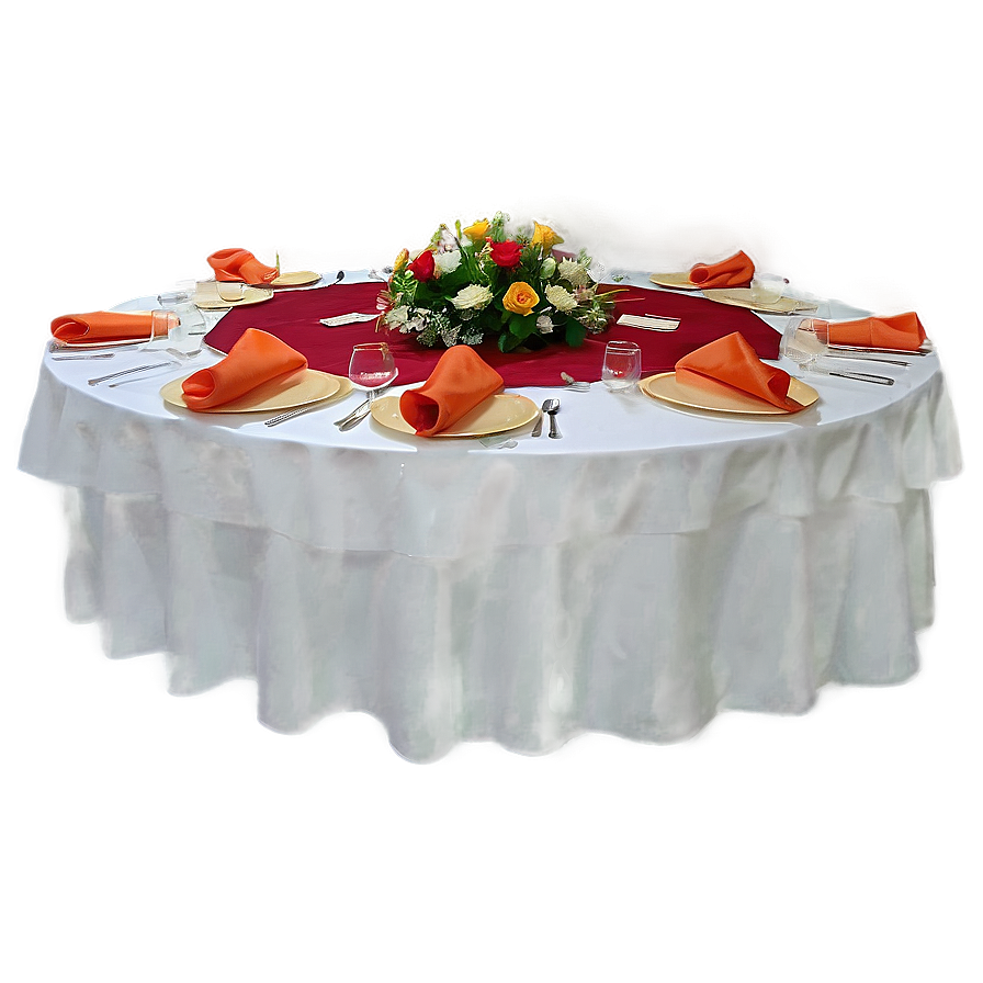 Round Table Banquet Style Png Fjg