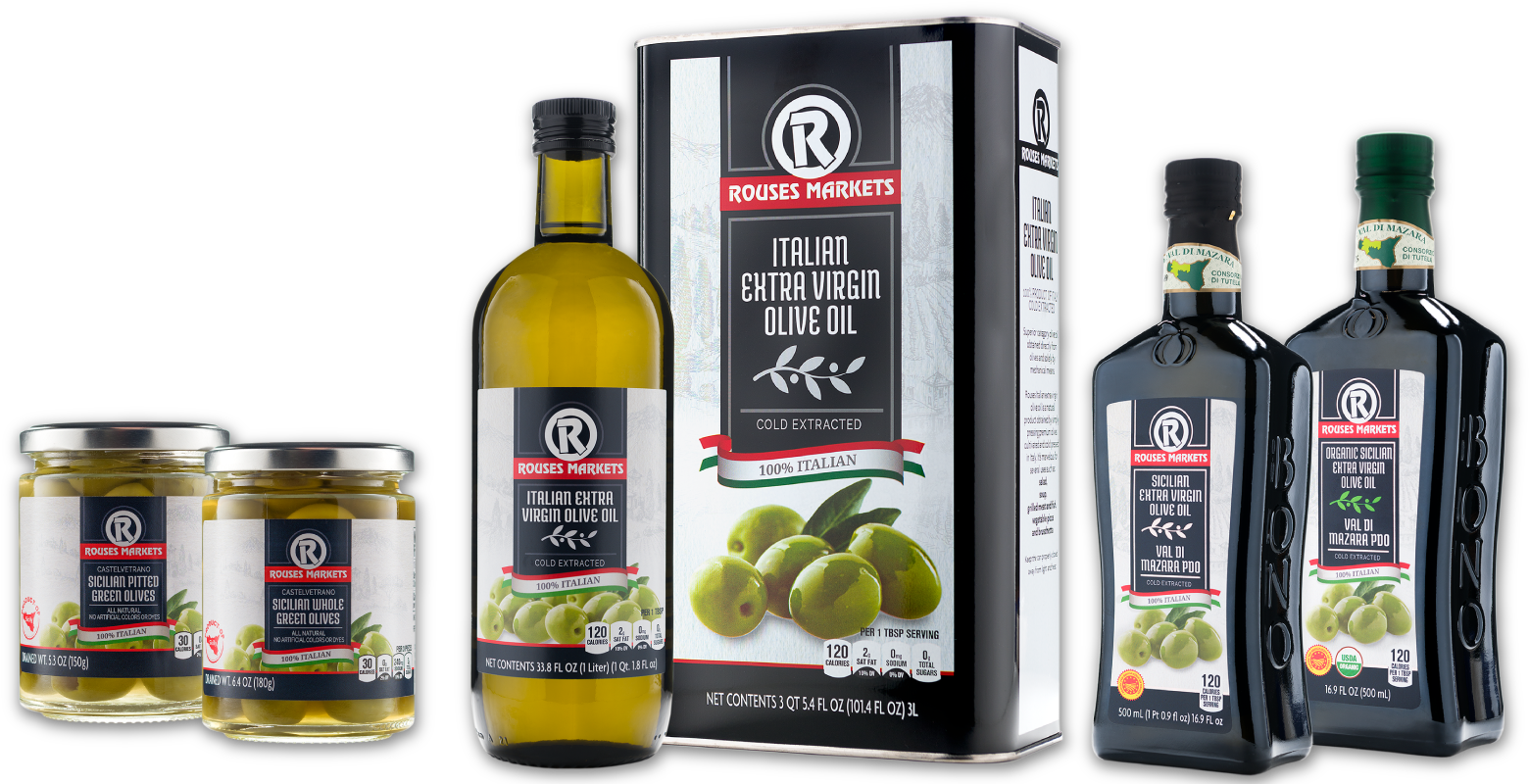 Rouses Markets Italian Extra Virgin Olive Oil Collection