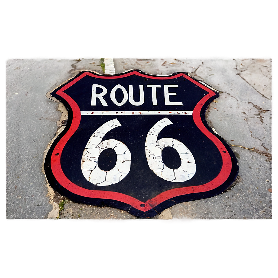 Route 66 Road Markings Png Uwm