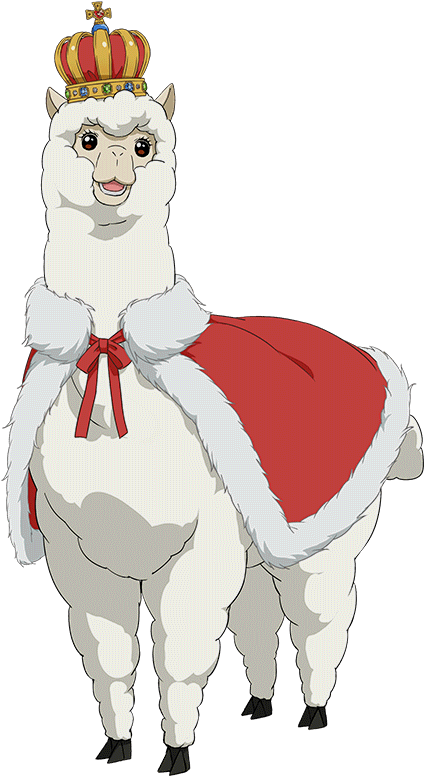 Royal Alpaca Cartoon Character