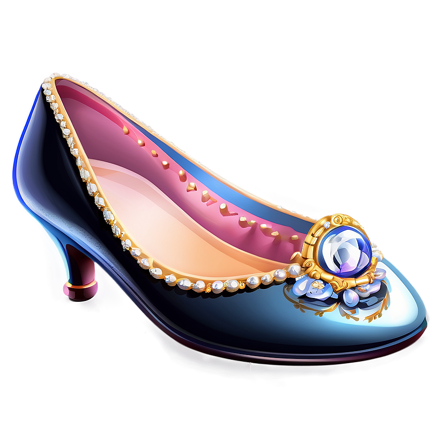 Royal Ball Slipper Illustration Png 06292024