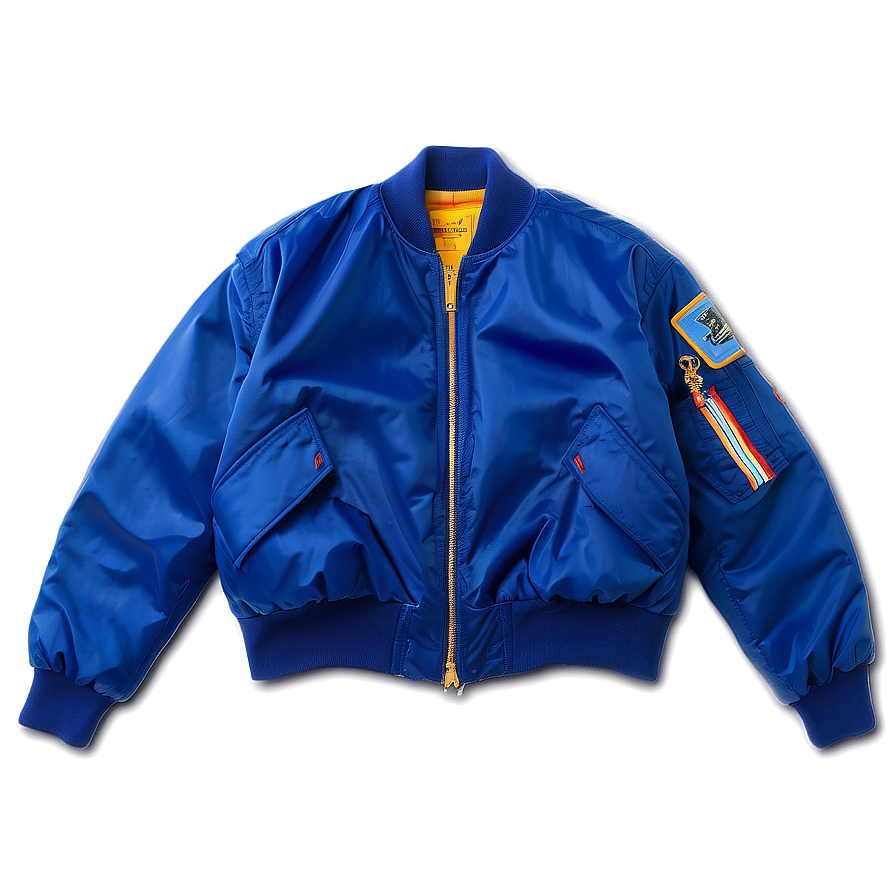 Royal Blue Bomber Jacket Png 06282024