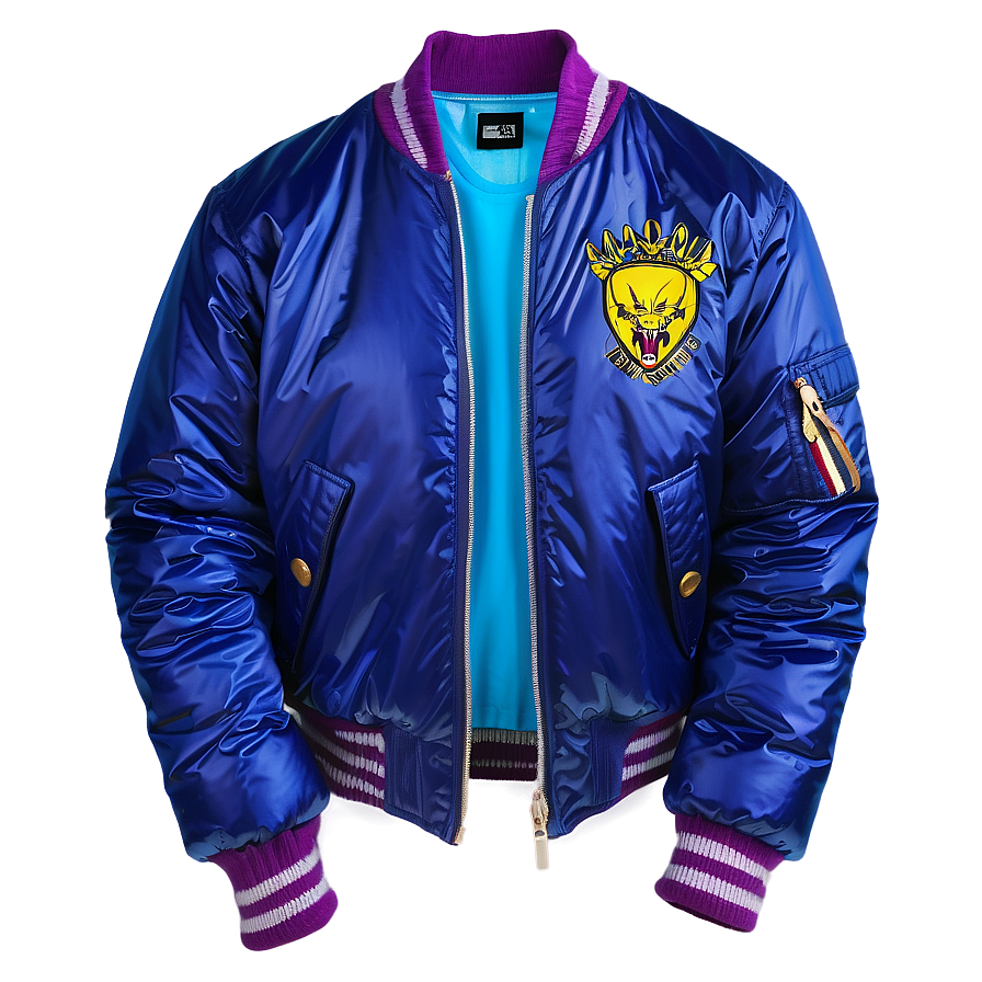 Royal Blue Bomber Jacket Png 06282024